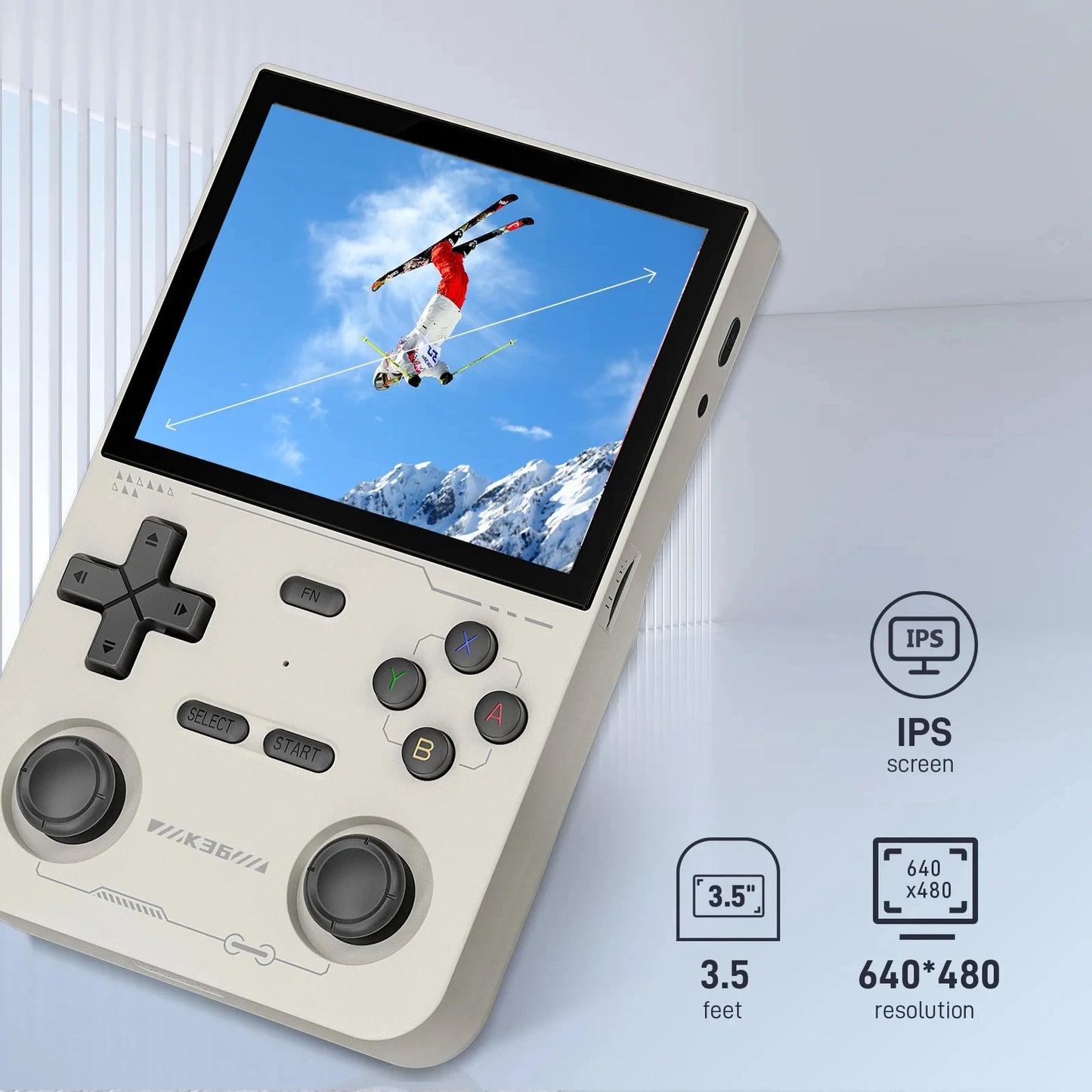 K36 Retro Handheld Video Game Console Linux System 3.5-inch IPS Screen Portable Handheld Video Player Suitable for PS1/PSP/N64