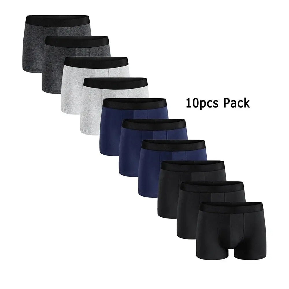10-piece men's random fashion printed underwear Europe and large size sexy men comfortable wild boyshort elastic waist pants.