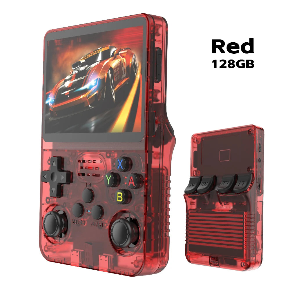 Open Source R36S Retro Handheld Video Game Console Linux System 3.5 Inch IPS Screen Portable Pocket Video Player 64GB Games