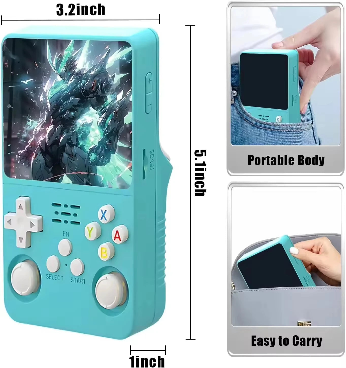 BOYHOM NEW R36S Retro Video Game Console Linux System 3.5 Inch IPS Screen Portable Pocket Player 64GB 128G Games best Kids gifts