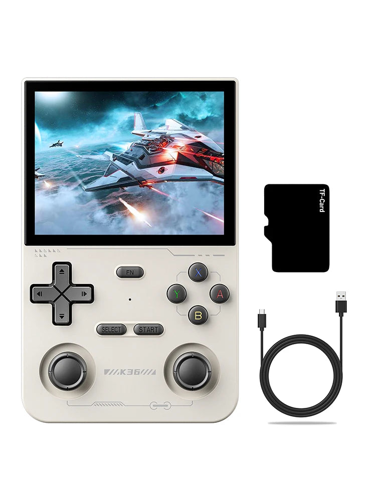 K36 Retro Handheld Video Game Console Linux System 3.5-inch IPS Screen Portable Handheld Video Player Suitable for PS1/PSP/N64