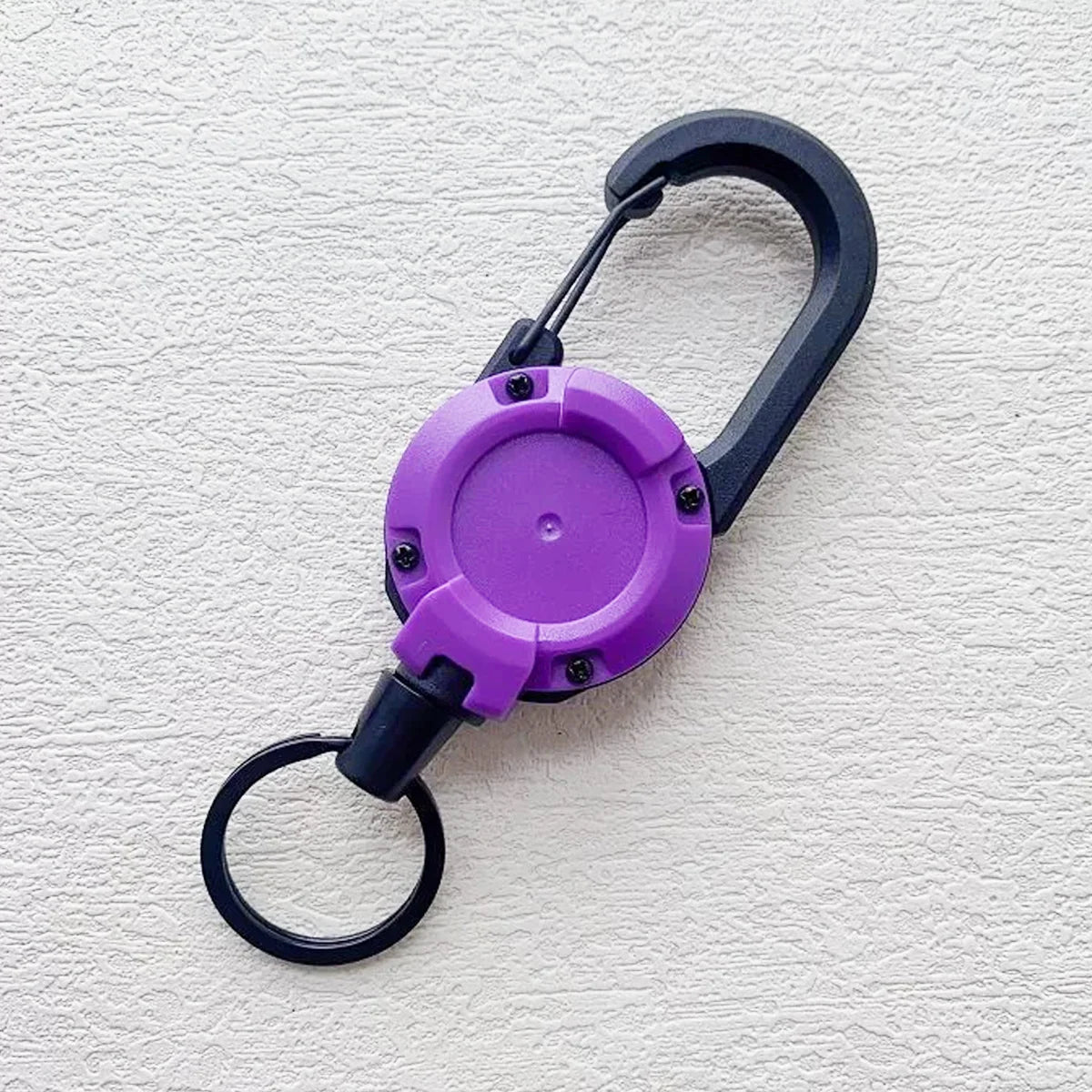 Heavy Duty Retractable Badge Reel Anti-theft Metal Easy-to-pull Buckle Rope Elastic Keychain Sporty Retractable Key Ring Tools