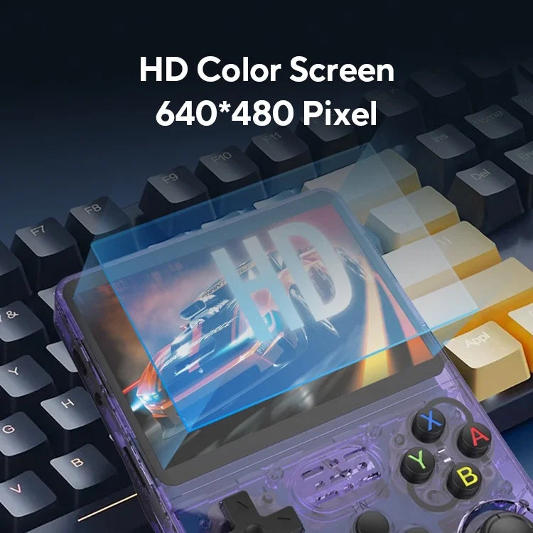 Open Source R36S Retro Handheld Video Game Console Linux System 3.5 Inch IPS Screen Portable Pocket Video Player R35S 64GB Games