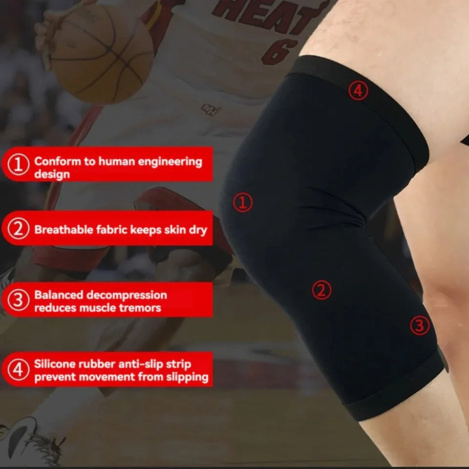 1Pcs Basketball Sports Knee Pads Unisex Elastic Knitted  Compression Leg Warmers for Outdoor Running Cycling Mountaineering