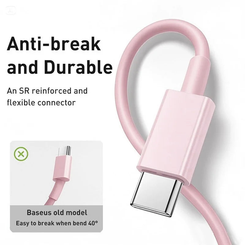 PD 60W Type C to Type C Cable For IPhone 15 16 Fast Charging For Samsung Xiaomi Huawei Type C Data  phone Accessories 1M 2M 3M