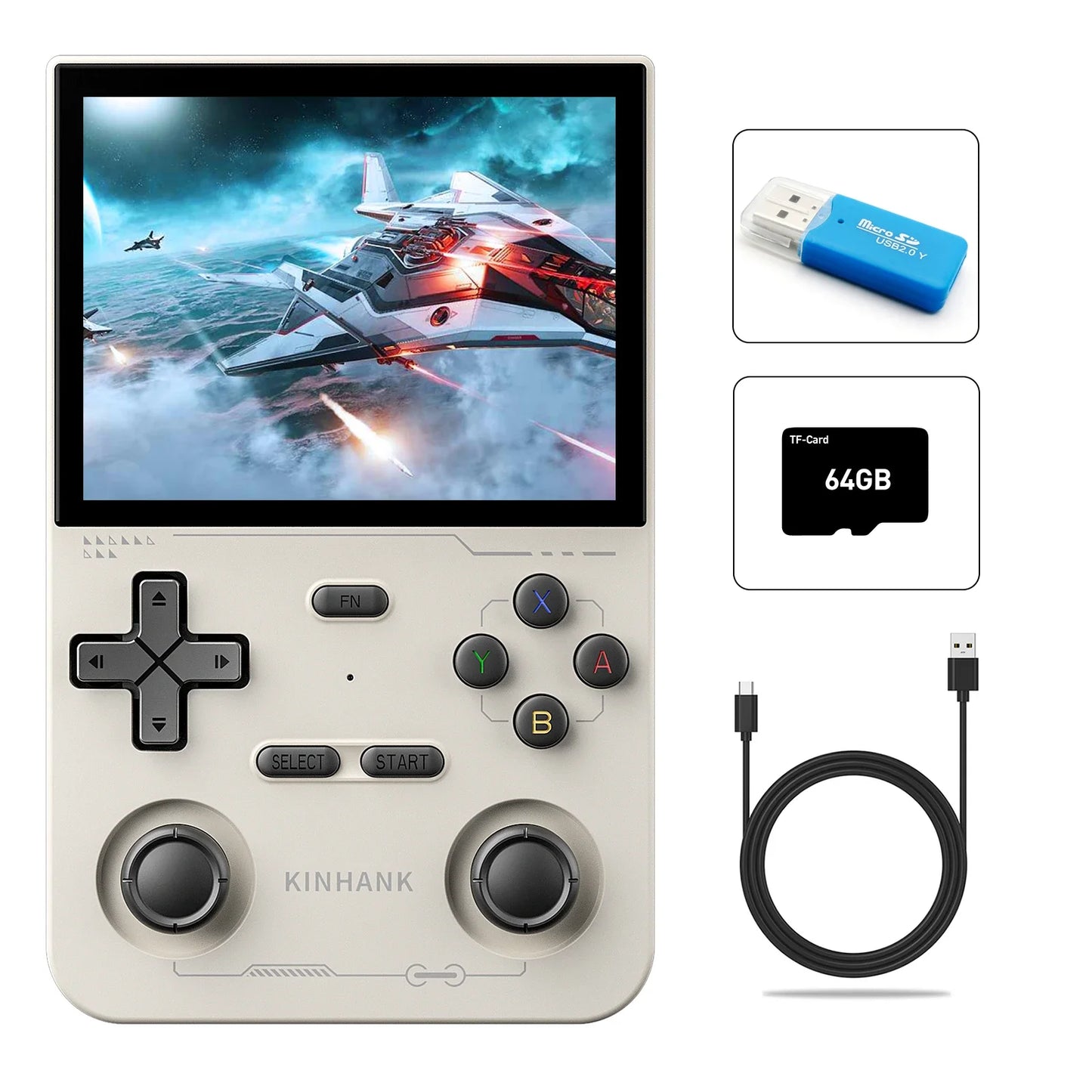 NEW Open Source K36 Retro Handheld Video Game Console 16000 Games Emulator for PS1/PSP/DC/N64/SS 500nit 3.5 Inch IPS Screen