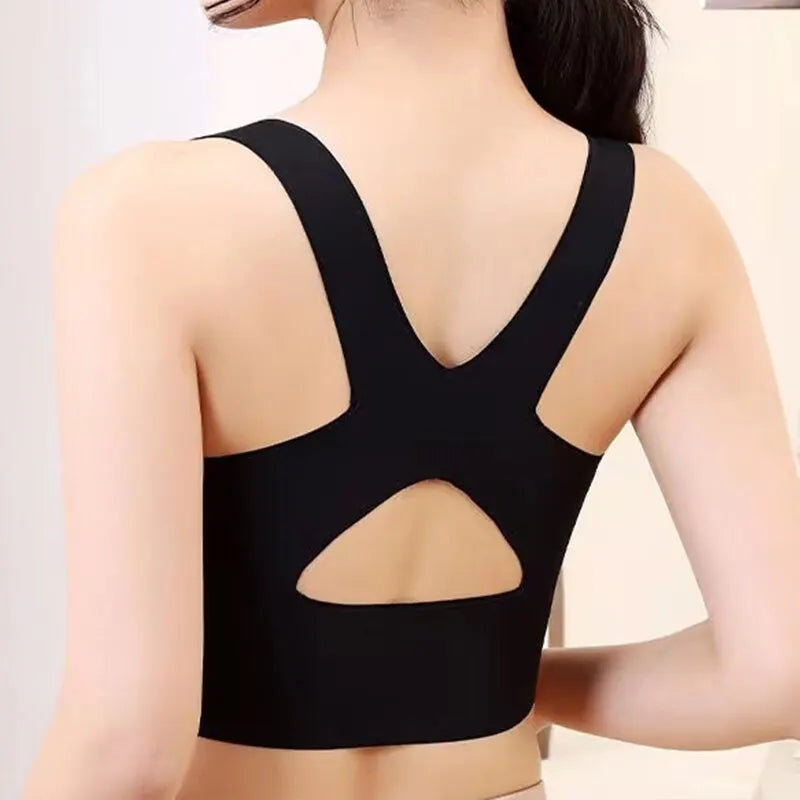 Clearance_Women Gather Up Bra Sport Camisole Underwear Black L XL 2XL Fitness Bra Breathable Exercise Yoga Runing Casual_Continu