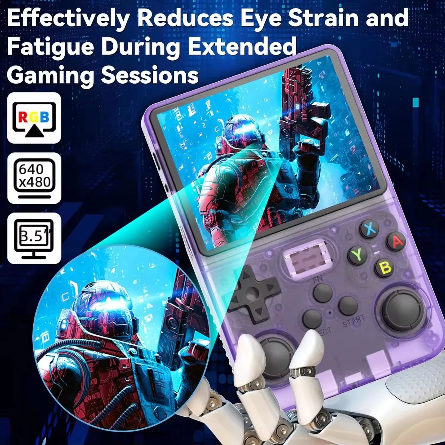 BOYHOM NEW R36S Retro Video Game Console Linux System 3.5 Inch IPS Screen Portable Pocket Player 64GB 128G Games best Kids gifts