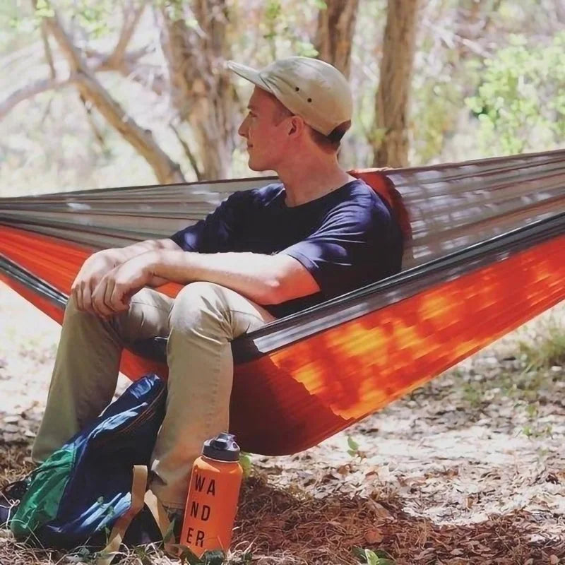 Ultra-Light Travel Camping Hammock 300kg Load Capacity Breathable Quick-Drying Parachute Nylon  Included Outdoor Indoor Garden
