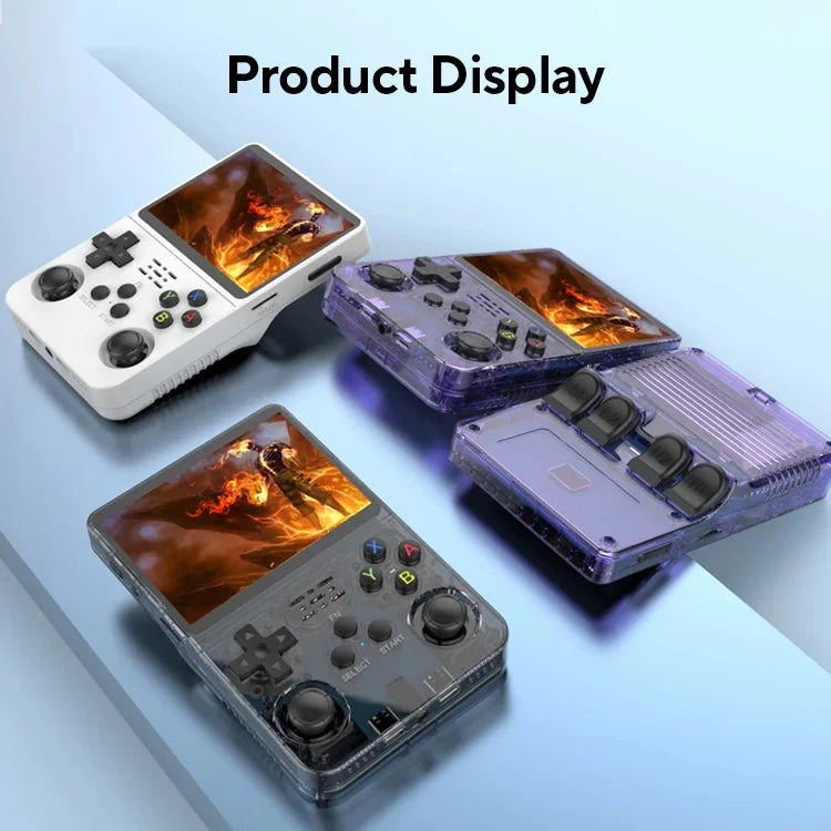 Open Source R36S Retro Handheld Video Game Console Linux System 3.5 Inch IPS Screen Portable Pocket Video Player R35S 64GB Games