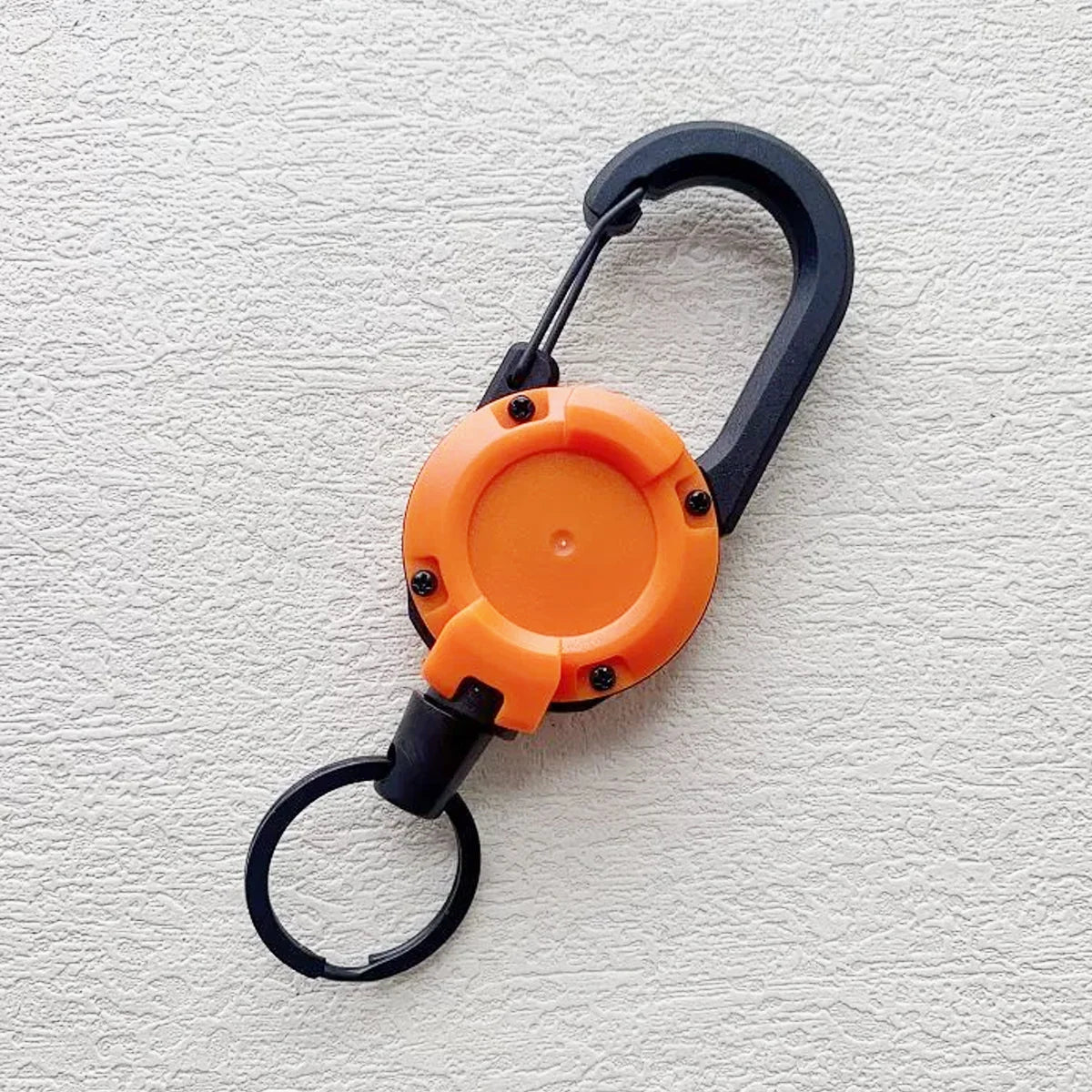 Heavy Duty Retractable Badge Reel Anti-theft Metal Easy-to-pull Buckle Rope Elastic Keychain Sporty Retractable Key Ring Tools