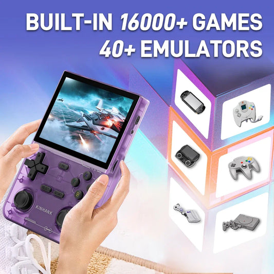NEW Open Source K36 Retro Handheld Video Game Console 16000 Games Emulator for PS1/PSP/DC/N64/SS 500nit 3.5 Inch IPS Screen