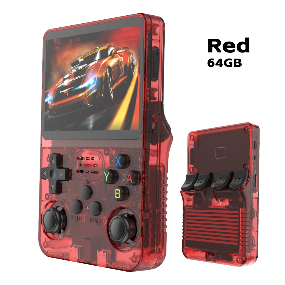 Open Source R36S Retro Handheld Video Game Console Linux System 3.5 Inch IPS Screen Portable Pocket Video Player 64GB Games