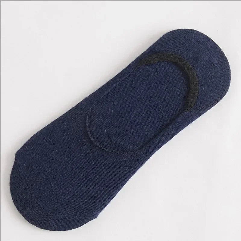 5Pairs Men Boat Cotton Socks Summer Autumn Non-slip Silicone Invisible Breathable Socks Male Ankle Sock Slippers Sports Socks