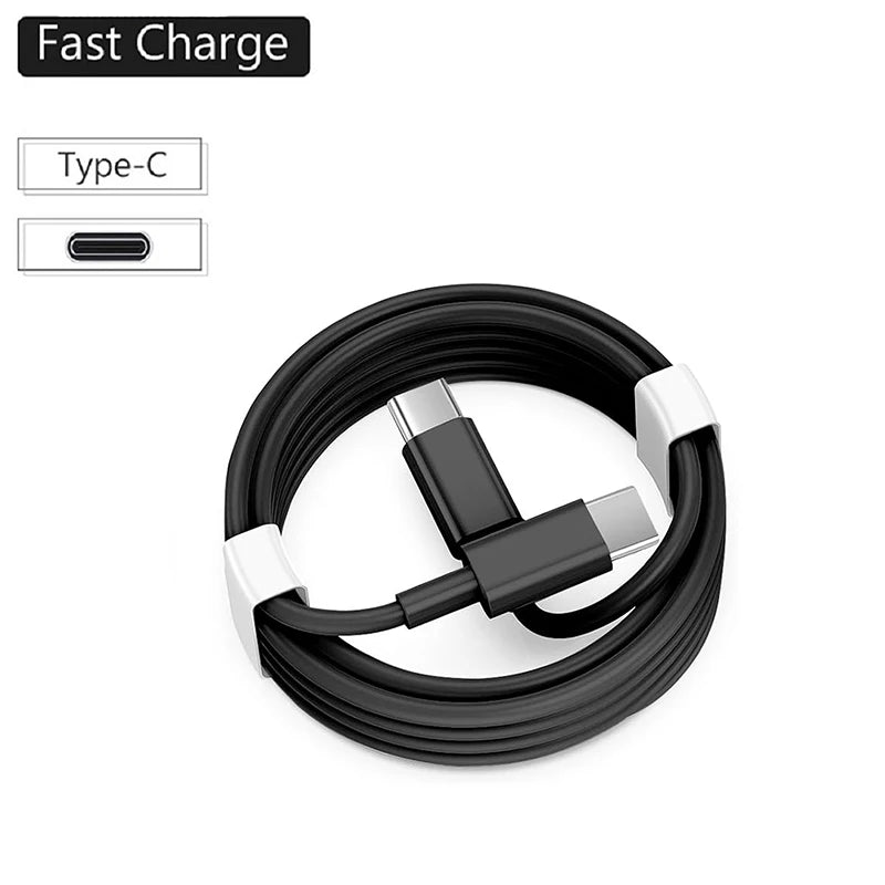 Type C to Type C Cable  For IPhone 15 16 PD 60W Fast Charging For Samsung Xiaomi Huawei Type C Data Line White Black 1M 2M 3M